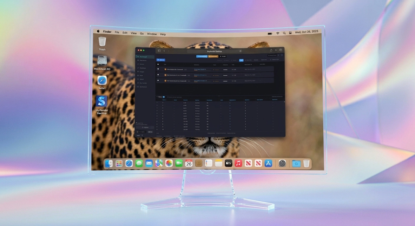 SkyRender Desktop running on macOS