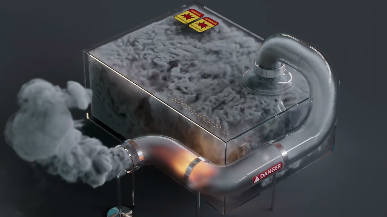 A Pyro simulation container showing the voxel bounds being solved