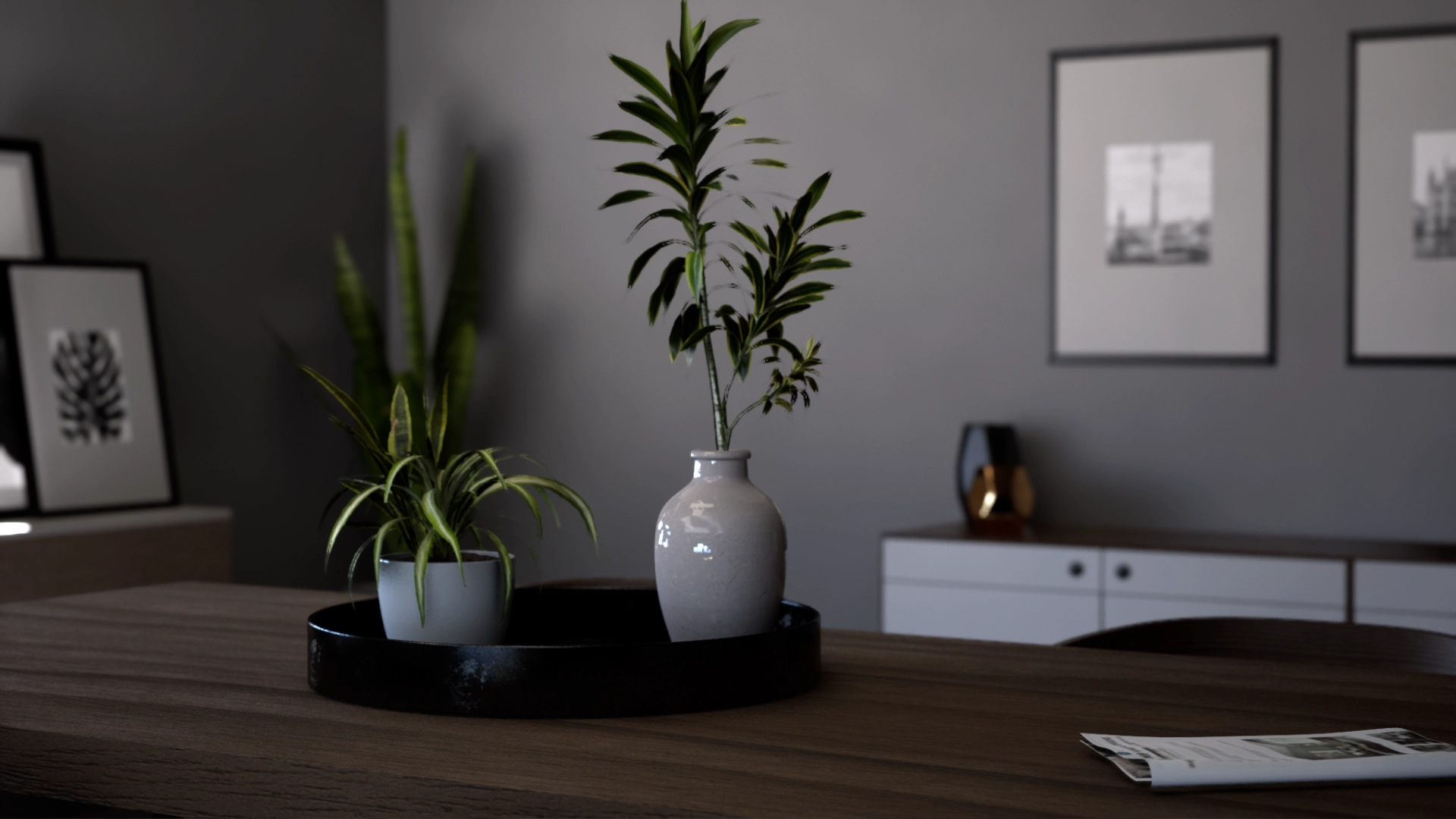Indirect light bouncing through an interior with Lumen