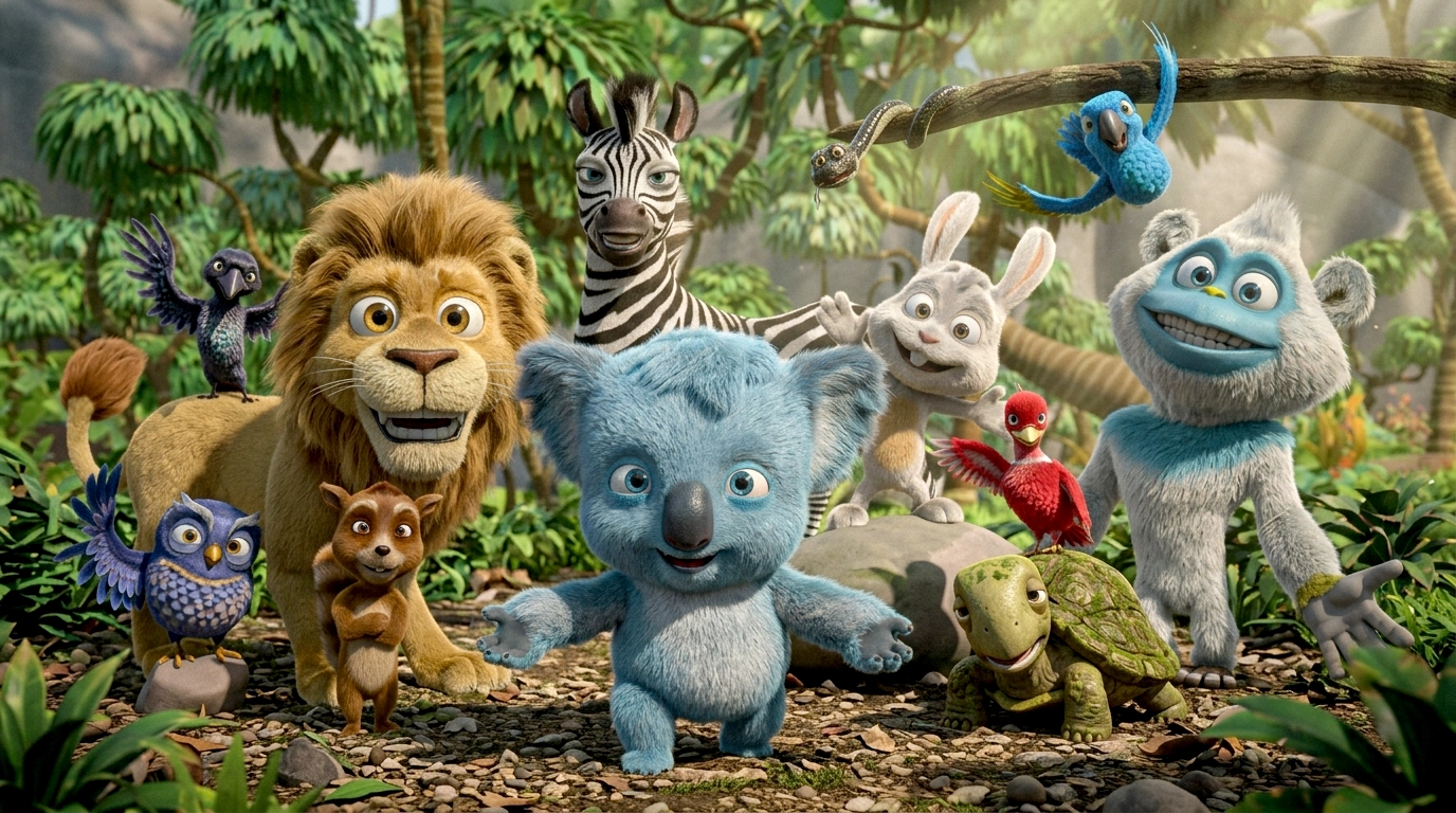 Characters of TV Series "Crazy Jungle"