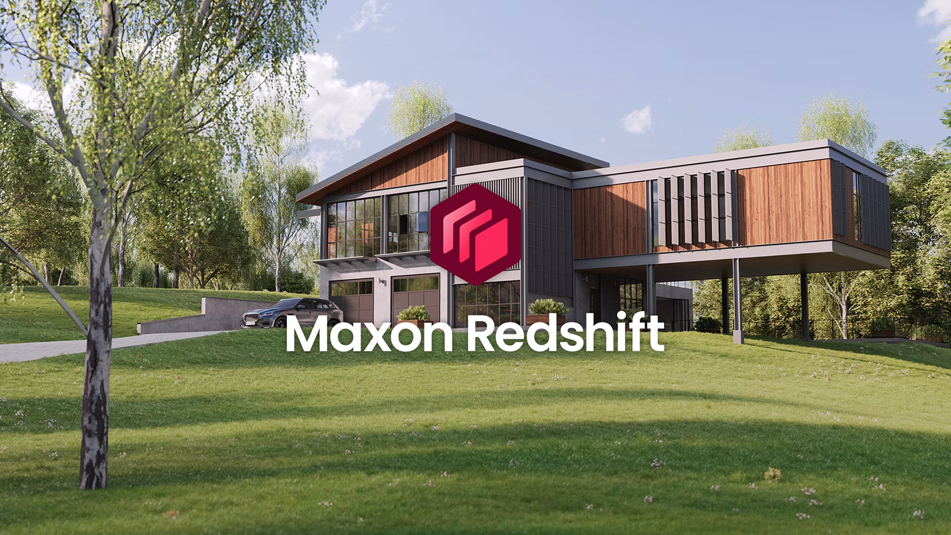 An architectural visualisation rendered with Redshift